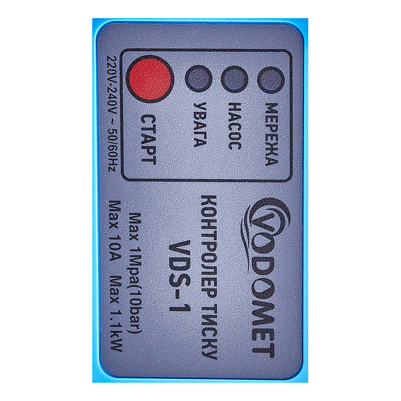 Контроллер давления Vodomet VDS-1 электронный для насоса 1,1 кВт, 1", с кабелем