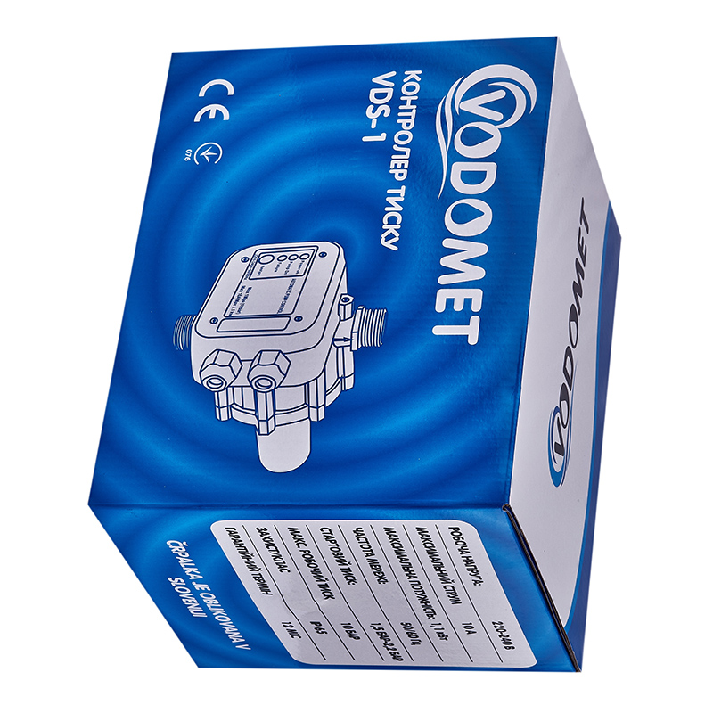 Контроллер давления Vodomet VDS-1 электронный для насоса 1,1 кВт, 1", с кабелем