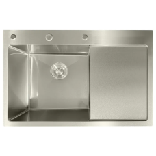 Мойка из нержавеющей стали MIXXUS MH7849L NANO-SILVER (3.0/0.8) цвет нержавейка