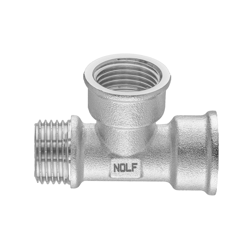 Тройник Nolf NFC.T06FFM-N-1/2''FFM никелированный