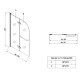 Шторки стеклянные на ванну Koer SR BS05-90x140-TR-01 прозрачное стекло Easy Clean 6мм, хром (KR5372