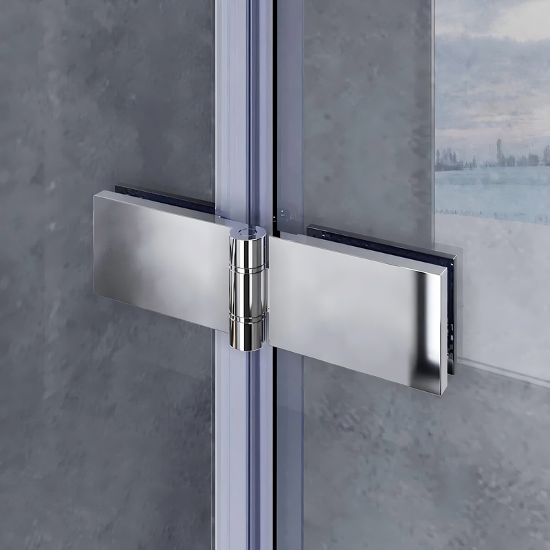 Шторки стеклянные на ванну Koer SR BS05-90x140-TR-01 прозрачное стекло Easy Clean 6мм, хром (KR5372