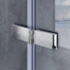 Шторки стеклянные на ванну Koer SR BS05-90x140-TR-01 прозрачное стекло Easy Clean 6мм, хром (KR5372
