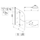 Шторки стеклянные на ванну Koer SR BS05-90x140-TR-01 прозрачное стекло Easy Clean 6мм, хром (KR5372