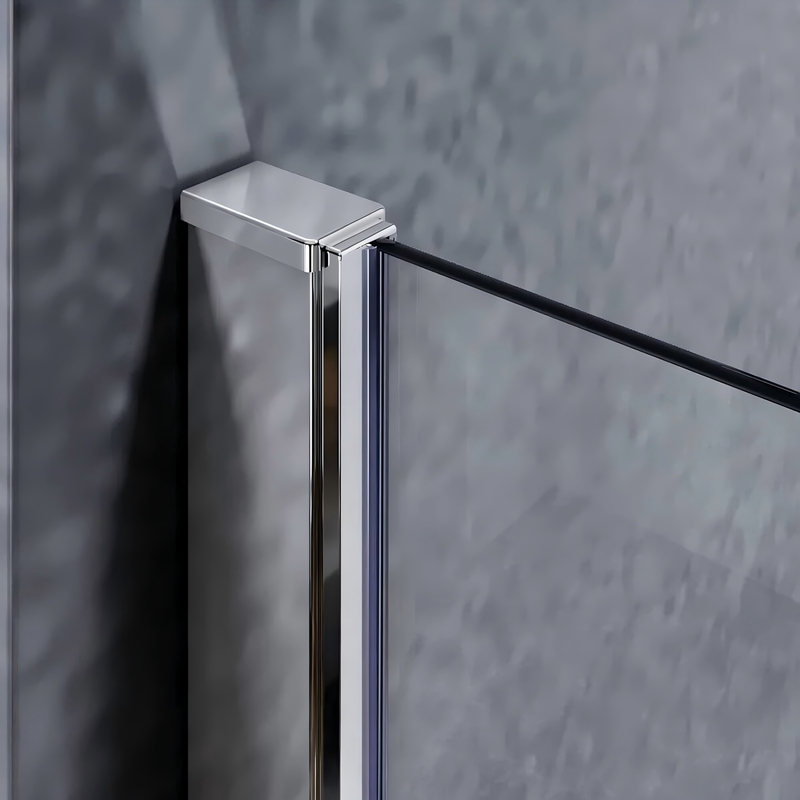 Шторки стеклянные на ванну Koer SR BS05-90x140-TR-01 прозрачное стекло Easy Clean 6мм, хром (KR5372