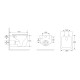Унитаз подвесной Mixxus Premium DIVERSE-0301-T1 BLACK 530х365х373mm, система смыва TORNADO 1.0 (MP6
