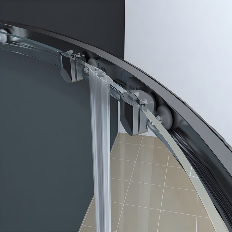 Душевая кабина без поддона Koer SR SC04-90x90x195-TR-07 прозрачное стекло Easy Clean 5мм, графит (K