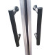 Душевая кабина без поддона Koer SR SC04-90x90x195-TR-07 прозрачное стекло Easy Clean 5мм, графит (K