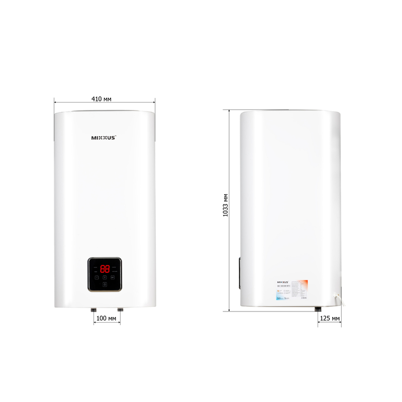 Водонагреватель "Квадрат" Mixxus EWH-13100 CUBE WET(V) накопительный 100 л, мокрый тен 2,0 kW (WH06
