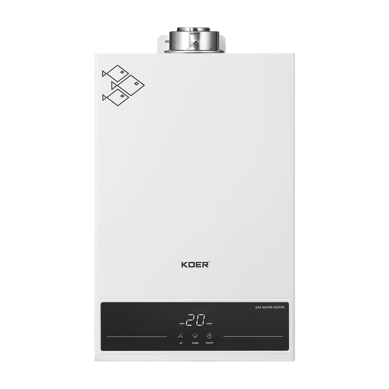 Газовая колонка KOER KWH.G0312 TURBO WHITE турбированная 12 л/мин, цвет белый