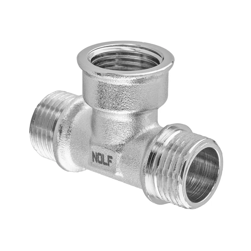 Тройник Nolf NFC.T06MFM-N-1/2"MFM никелированный