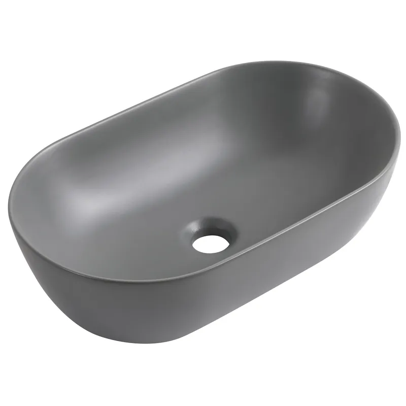 Раковина накладная Mixxus Premium ELLIPSE-0109 GRAY 500x300x140mm