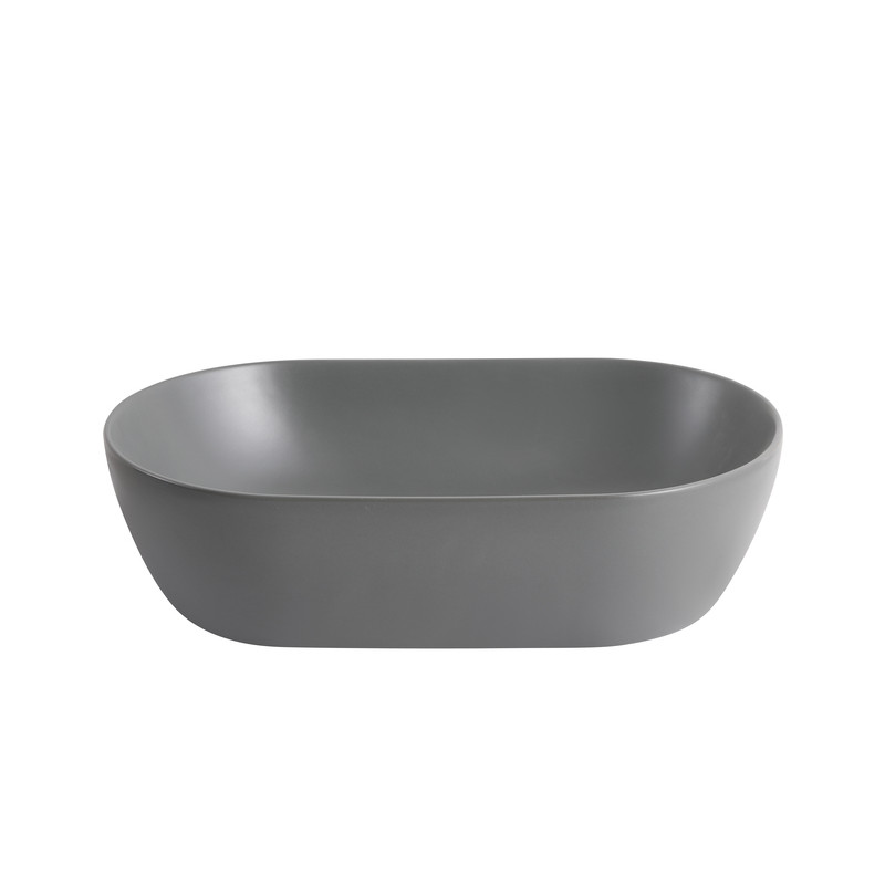 Раковина накладная Mixxus Premium ELLIPSE-0109 GRAY 500x300x140mm