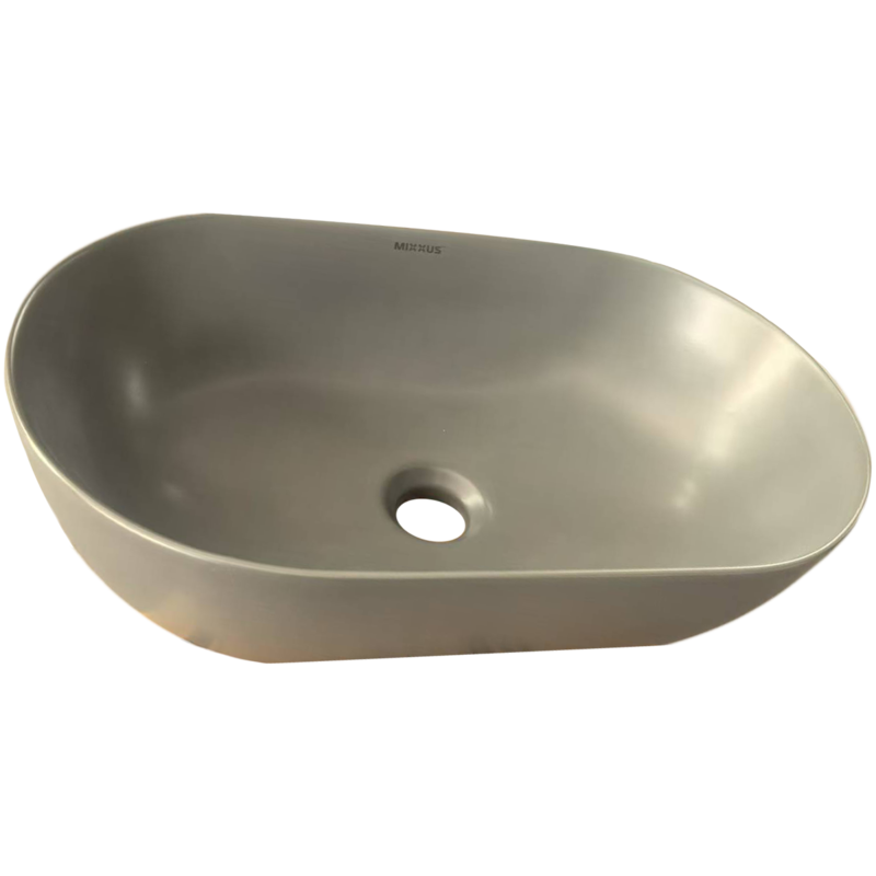 Раковина накладная Mixxus Premium ELLIPSE-0109 GRAY 500x300x140mm