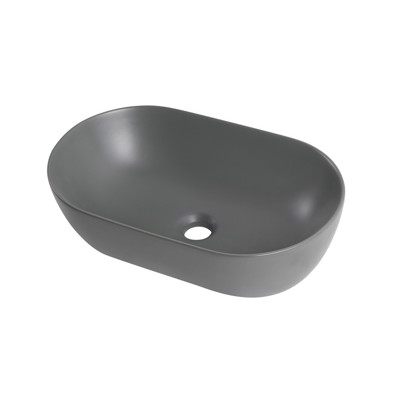 Раковина накладная Mixxus Premium ELLIPSE-0109 GRAY 500x300x140mm