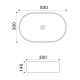 Раковина накладная Mixxus Premium ELLIPSE-0109 GRAY 500x300x140mm