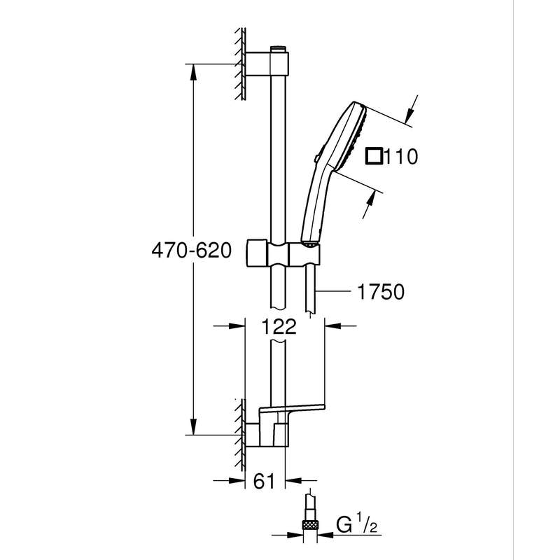 Комплект смесителей для ванны Grohe Cubeo