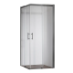 Душевая кабина без поддона Koer SR SC03-90x90x200-TR-07 прозрачное стекло Easy Clean 6мм, графит (K