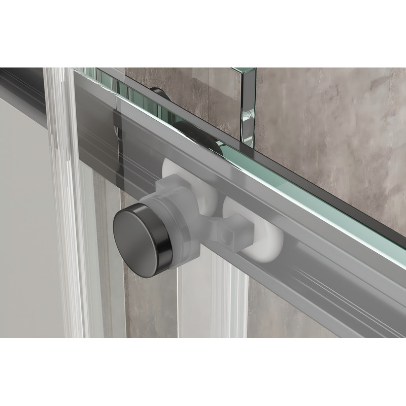Душевая кабина без поддона Koer SR SC03-90x90x200-TR-07 прозрачное стекло Easy Clean 6мм, графит (K