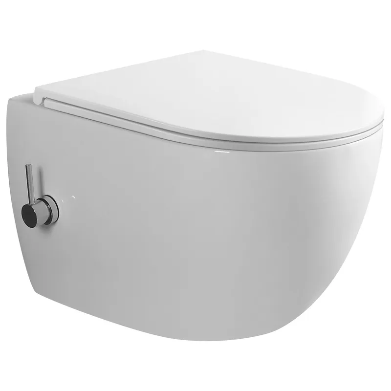 Унитаз-биде подвесной Mixxus Premium ELLIPSE-1301-R 500x365x350mm система смыва RIMLESS