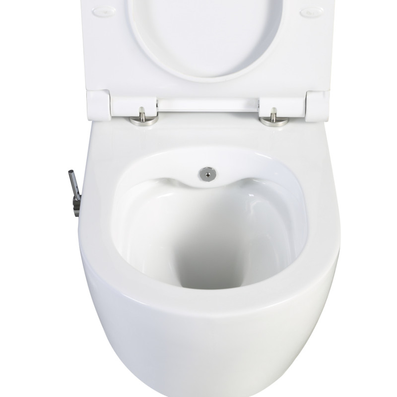 Унитаз-биде подвесной Mixxus Premium ELLIPSE-1301-R 500x365x350mm система смыва RIMLESS