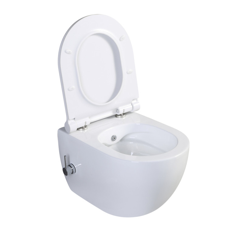Унитаз-биде подвесной Mixxus Premium ELLIPSE-1301-R 500x365x350mm система смыва RIMLESS