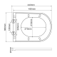Унитаз-биде подвесной Mixxus Premium ELLIPSE-1301-R 500x365x350mm система смыва RIMLESS