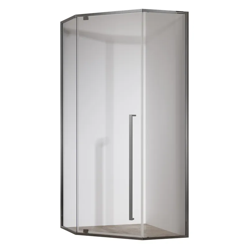 Душевая кабина без поддона Koer SR SC06-90x90x200-TR-07 прозрачное стекло Easy Clean 8мм, графит (K