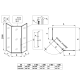 Душевая кабина без поддона Koer SR SC06-90x90x200-TR-07 прозрачное стекло Easy Clean 8мм, графит (K