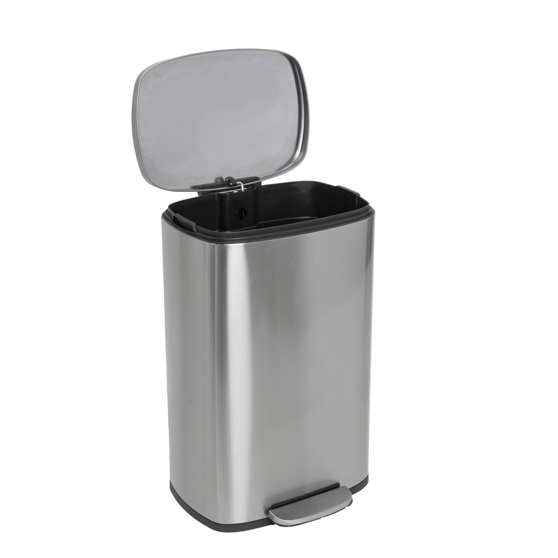 Мусорное ведро с плавным закрытием прямоугольное Mixxus Bevel-TC0105 SS Color 5л цвет нержавейка (M