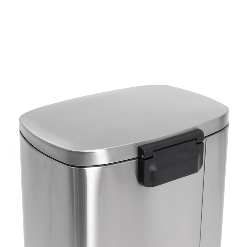 Мусорное ведро с плавным закрытием прямоугольное Mixxus Bevel-TC0105 SS Color 5л цвет нержавейка (M