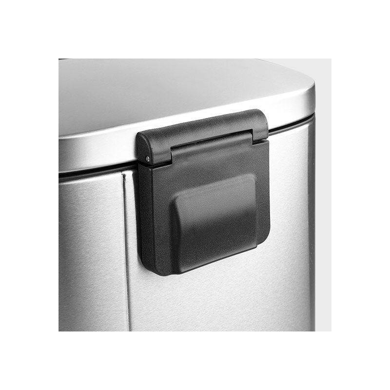Мусорное ведро с плавным закрытием прямоугольное Mixxus Bevel-TC0105 SS Color 5л цвет нержавейка (M