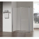 Душевая кабина без поддона Koer SR SC01-120x80x200-TR-01 прозрачное стекло Easy Clean 8мм, хром (KR