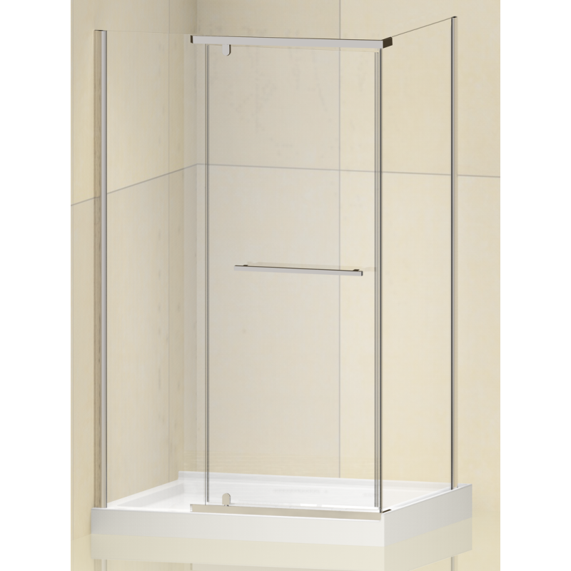 Душевая кабина без поддона Koer SR SC01-120x80x200-TR-01 прозрачное стекло Easy Clean 8мм, хром (KR