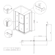 Душевая кабина без поддона Koer SR SC01-120x80x200-TR-01 прозрачное стекло Easy Clean 8мм, хром (KR