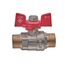 Кран шаровой Nolf classic NFC.731-06-1/2" MM ШШБ, ручка "бабочка" красная