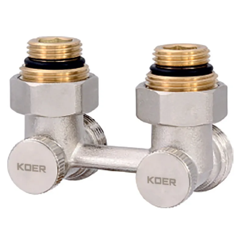 Узел нижнего подключения радиатора 3/4'' угловой (комплект) Koer KR.1132