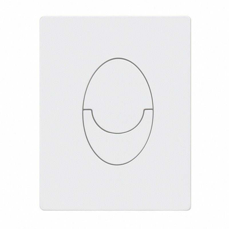 Панель смыва пластиковая Koer KT-0606-03 157x198x3mm, закругленная кнопка (цвет белый)