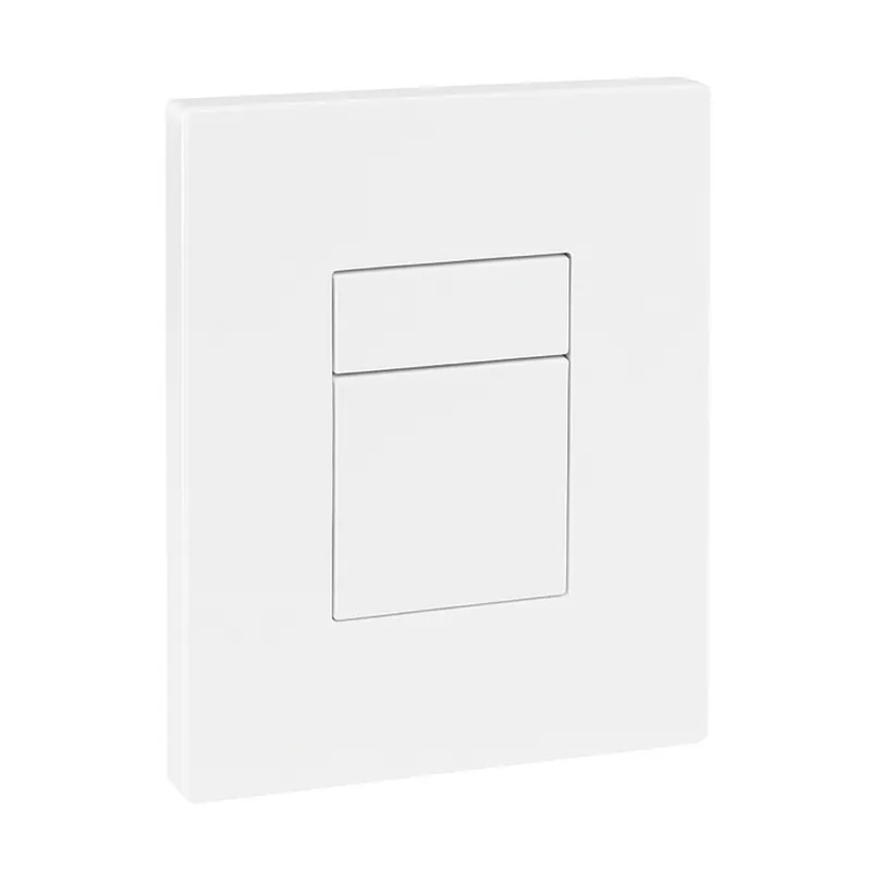Панель смыва пластиковая Koer KT-0607-03 157x198x3mm, кнопка квадратная (цвет белый)