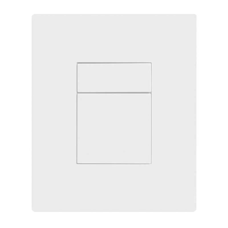 Панель смыва пластиковая Koer KT-0607-03 157x198x3mm, кнопка квадратная (цвет белый)