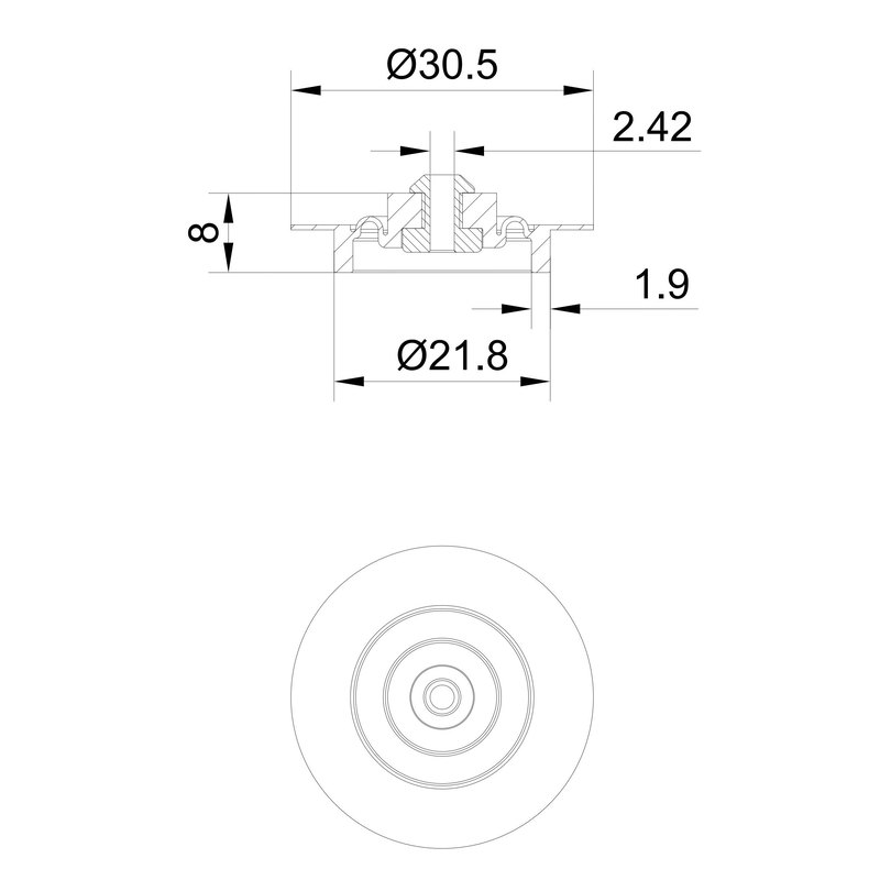 Мембрана для наполнительного клапана бачка унитаза Koer KT-1409 для KT-0101, KT-0102
