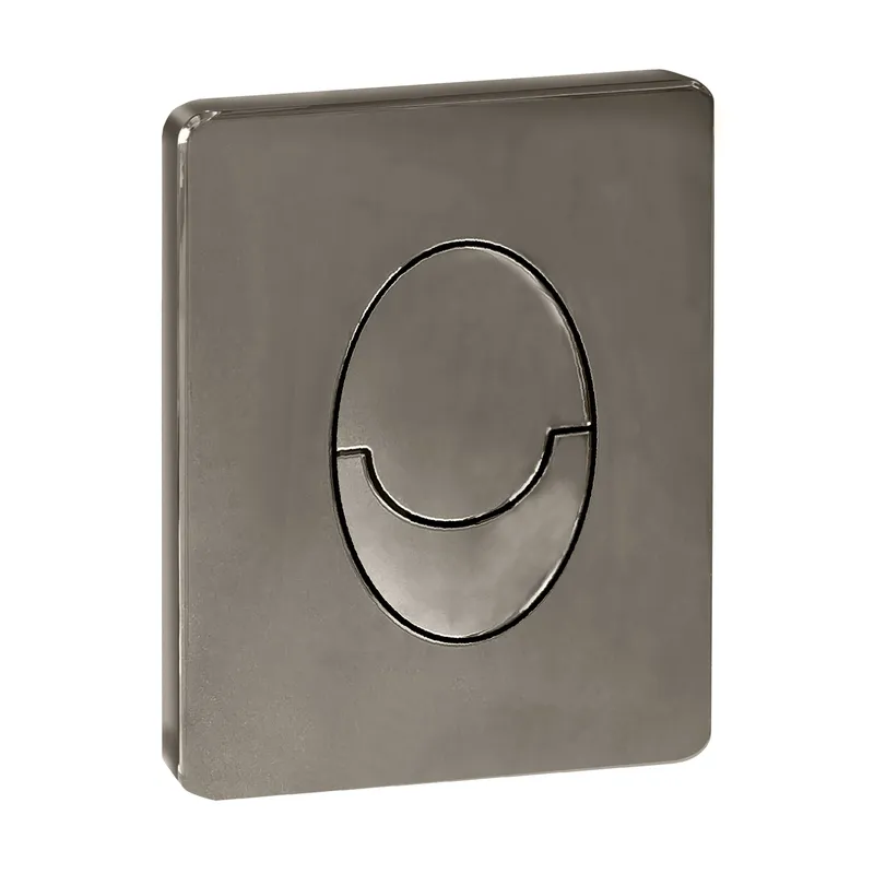 Панель смыва пластиковая Koer KT-0606-07 157x198x3mm, закругленная кнопка (цвет графит)