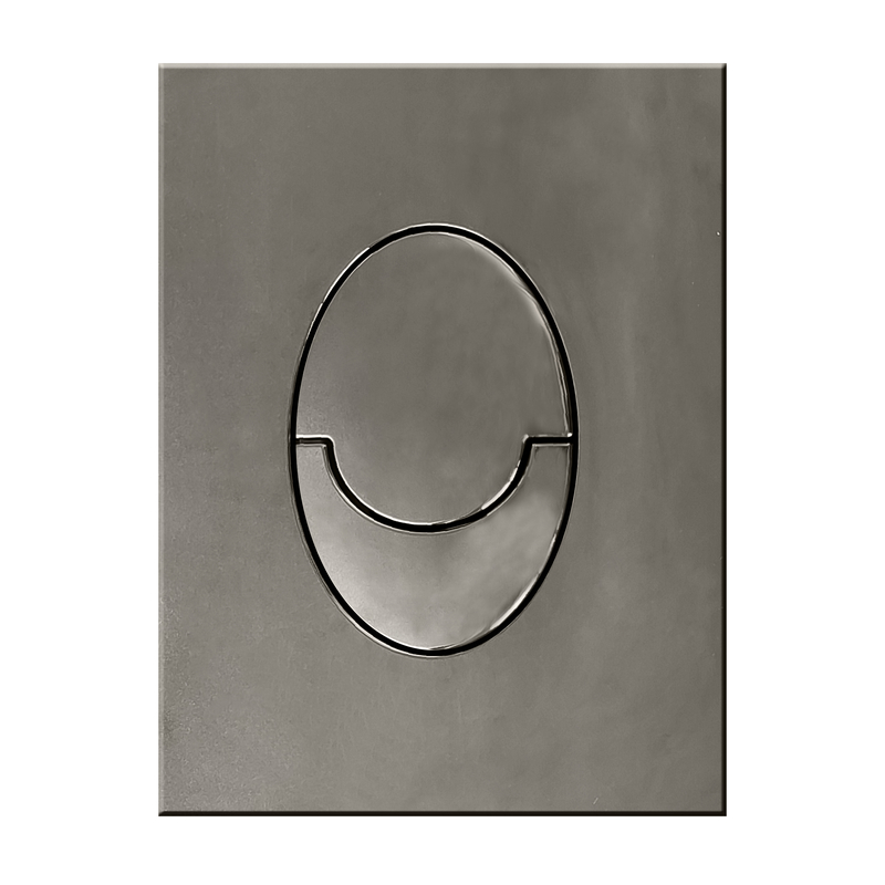 Панель смыва пластиковая Koer KT-0606-07 157x198x3mm, закругленная кнопка (цвет графит)