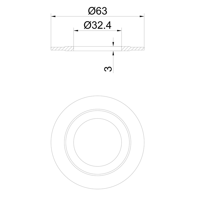 Мембрана силиконовая для сливного клапана бачка унитаза Koer KT-1408 для KT-0201, KT-0202