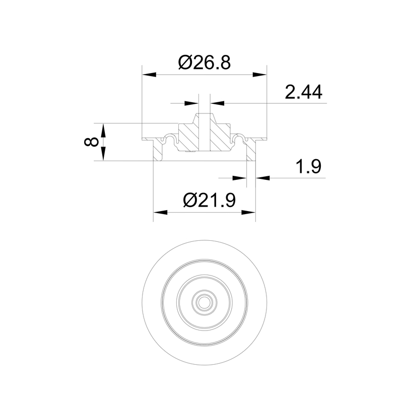 Мембрана для наполнительного клапана бачка унитаза Koer KT-1410 для KT-0103, KT-0104