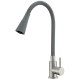 Смеситель для кухни MIXXUS SUS-011-T REFL.GRAY с силиконовым изливом из нерж. стали SUS304, излив с