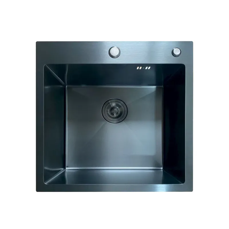 Мойка Mixxus MH5050 Micro Decor Black (3.0/0.8) с нерж. стали (цвет черный)