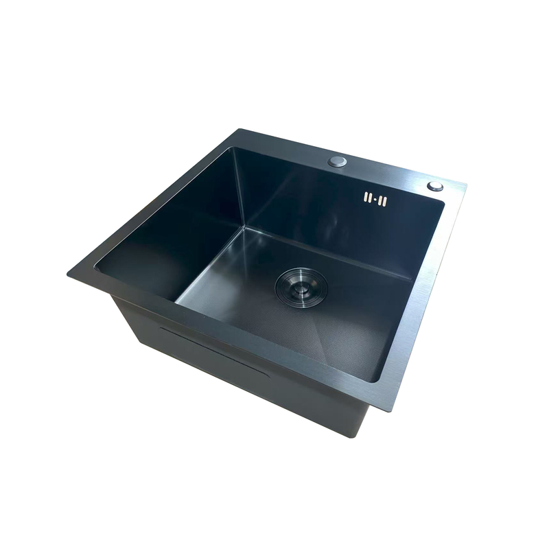 Мойка Mixxus MH5050 Micro Decor Black (3.0/0.8) с нерж. стали (цвет черный)