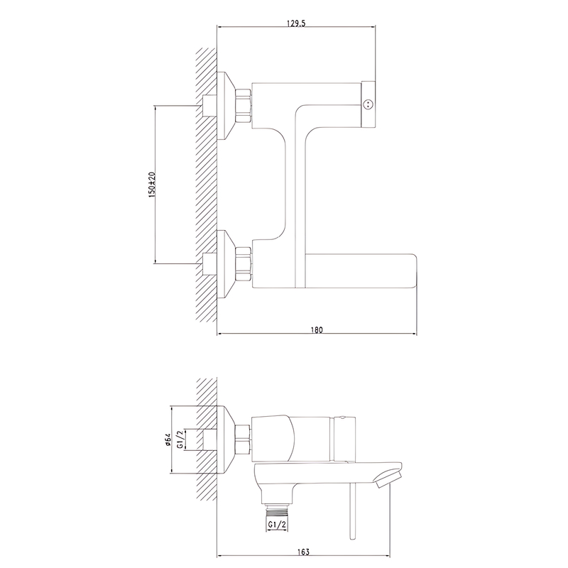 Смеситель для ванной Zerix NEL3-125