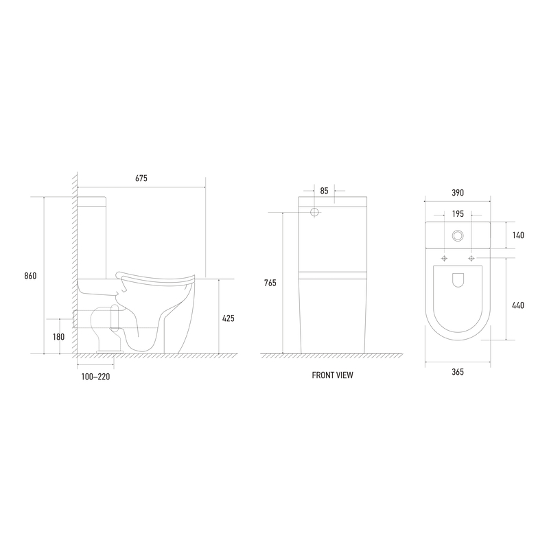 Унитаз-компакт эргономичный Koer TT-0201-T3 675x390x860mm система смыва TORNADO 3.0